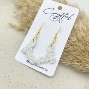 Eulen Ohrringe - Weiß