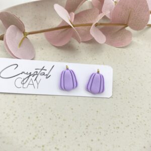 Kürbis Ohrstecker Mittel - Lavendel