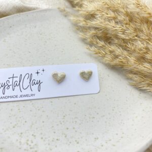 Mini Lovely Ohrstecker - Goldglitzer