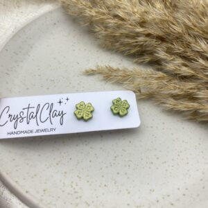 Glücksklee Ohrstecker - Grün Schimmer