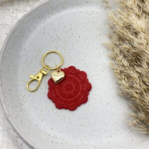 Mandala Schlüsselanhänger mit Herz - Christmas