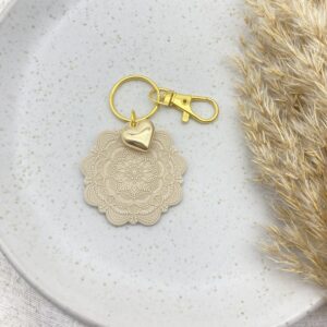 Mandala Schlüsselanhänger mit Herz