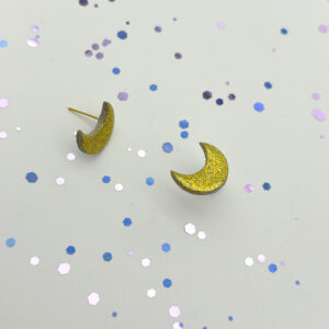 Luna Ohrstecker - Glitzer-Gold