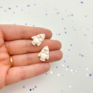 Raketen Ohrstecker - 0 Weiß