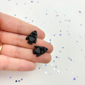 Raketen Ohrstecker - 9 Schwarz