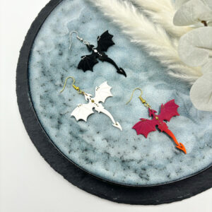 Drachen Ohrringe - 9 Schwarz