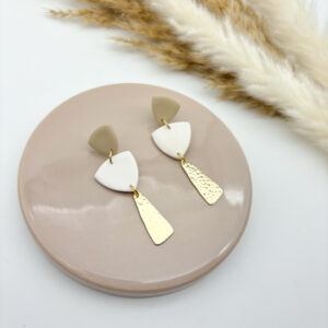 Valerie 24k vergoldet - Weiß-Beige