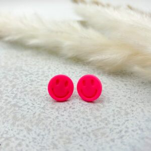 Happy Ohrstecker - NEON Pink