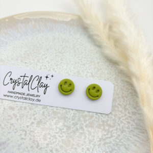 Kleine Happy Ohrstecker - Pistazie