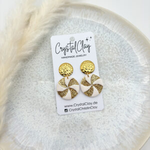 Pfefferminz Ohrringe - Goldglitzer