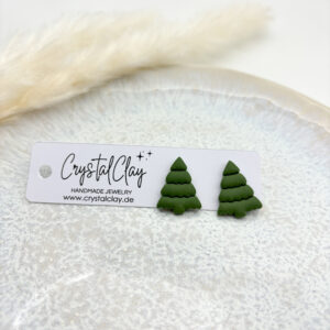 Tannenbaum Ohrstecker - Grün