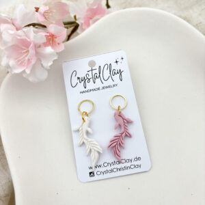 Koi Fisch Ohrringe - 0 Weiß/ T21 Strawberry