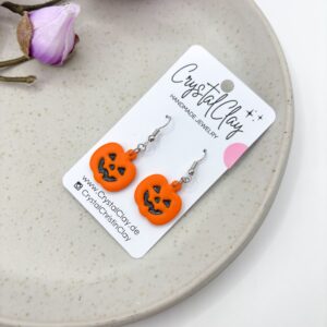 Halloween-Kürbis Ohrringe - Mandarine