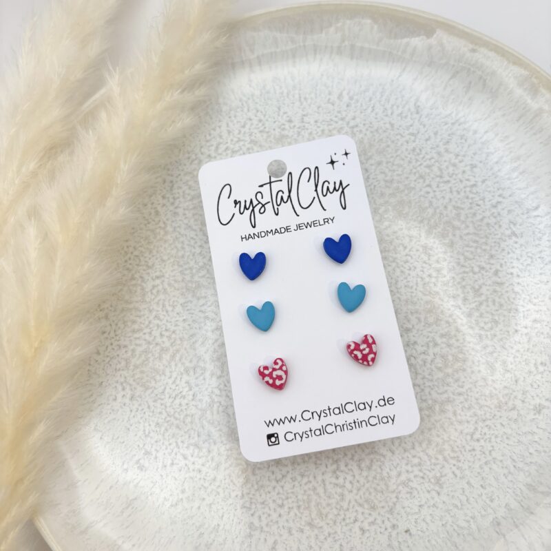 Micro Herz-Ohrstecker 3er Pack – Bild 14