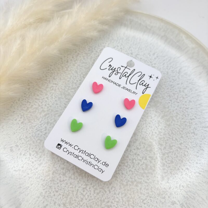 Micro Herz-Ohrstecker 3er Pack – Bild 9