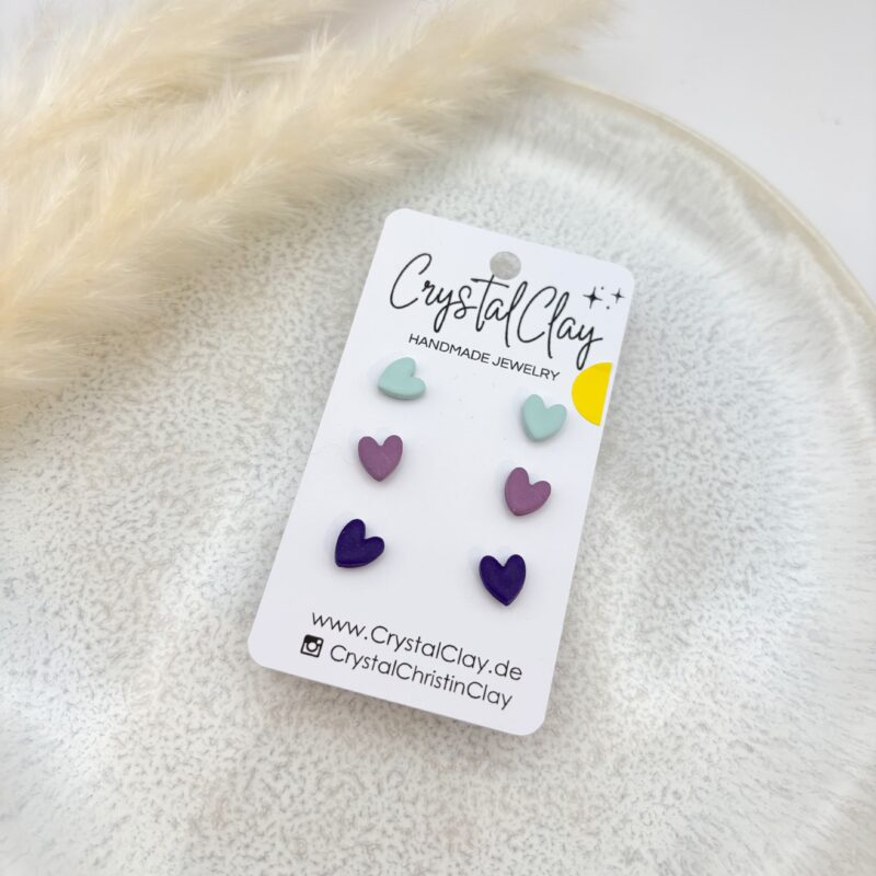 Micro Herz-Ohrstecker 3er Pack – Bild 6