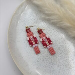 Nussknacker Ohrringe - Rosa