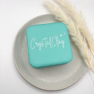 Schmuckschatulle klein - Türkis mit silbernen Schriftzug