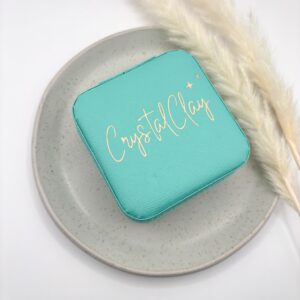 Schmuckschatulle klein - Türkis mit goldenen Schriftzug