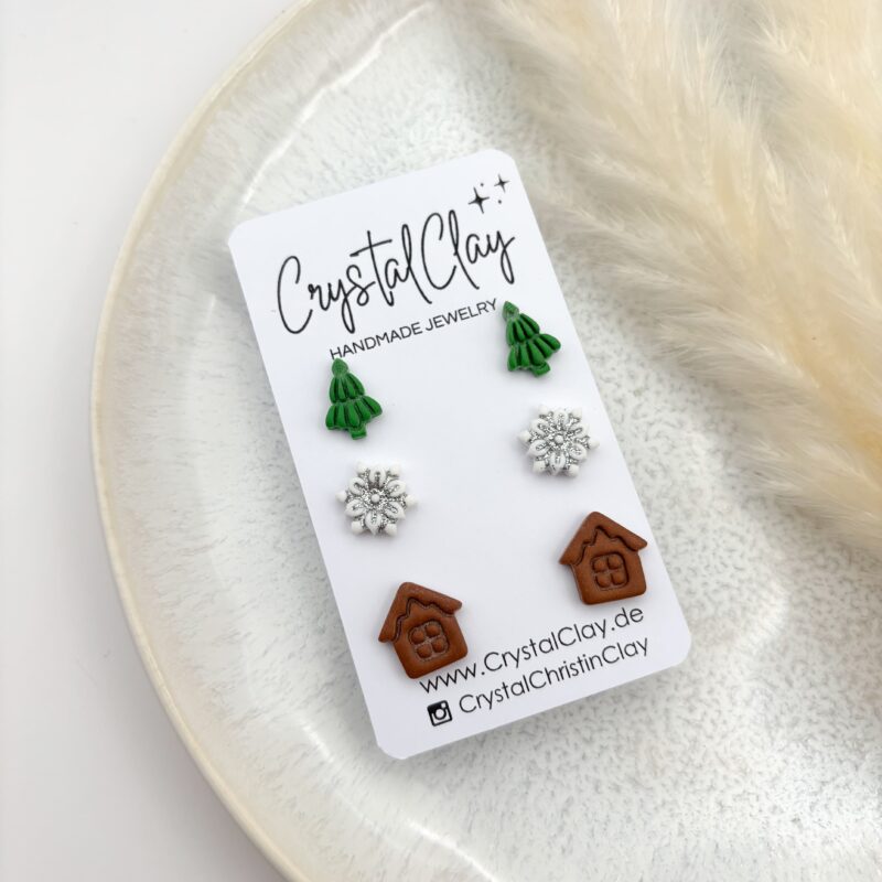 Weihnachtsohrstecker 3er Pack – Bild 6