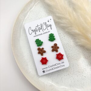 Weihnachtsohrstecker 3er Pack - Pack 1