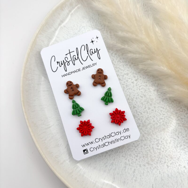 Weihnachtsohrstecker 3er Pack – Bild 4