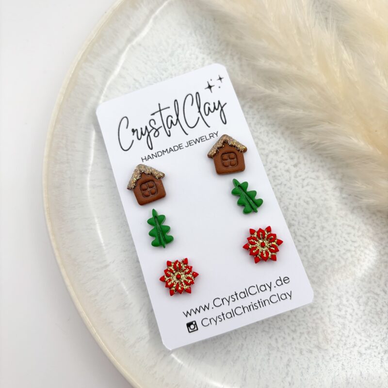 Weihnachtsohrstecker 3er Pack – Bild 3