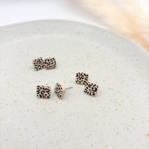Caro Ohrstecker - Leopardenmuster