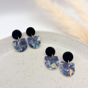 Charlie Ohrringe Einzelstücke - Schwarz mit Kristalloptik