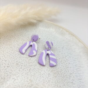 Kylie Ohrringe - Flieder/abstrakt