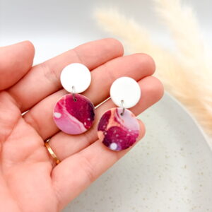 Lije Ohrringe Einzelstücke - Weiß/Aquarell (1)