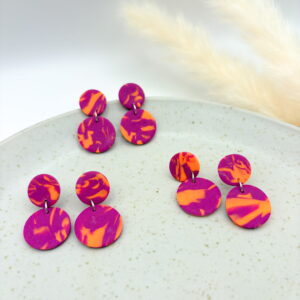 Lije Ohrringe Einzelstücke - Purpur/Orange