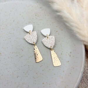 Valerie 24k vergoldet - Weiß/Leopardenmuster (hell)