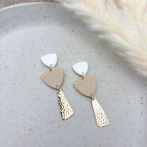 Valerie 24k vergoldet - Weiß/Sahara (mit Muster)