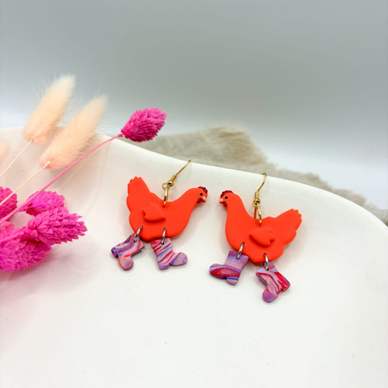 Wilde Hühner Ohrringe – Bild 27