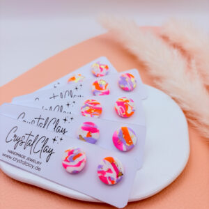 Einzelstücke Mara Ohrstecker - Farbmix mit Golddetails