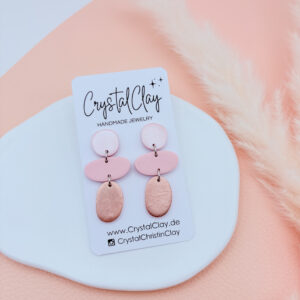 Emmi Ohrringe Einzelstücke - Rosatöne Schimmernd