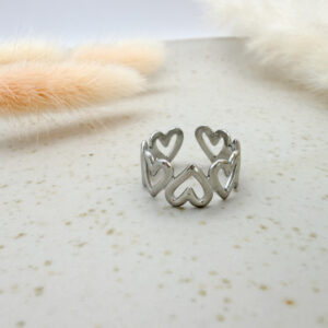 Herzen Ring - Silber