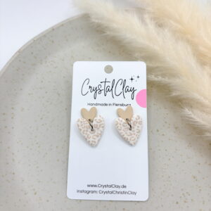 Lovelyn Ohrringe - Leopardenmuster beige